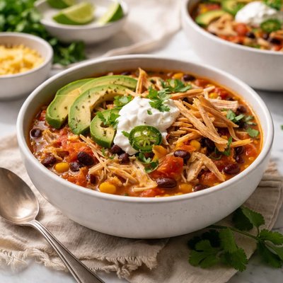 Image of Crock Pot Chicken Taco Soup