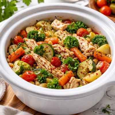 Image of Crock Pot Chicken Veggie Melange