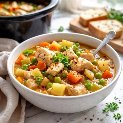 Image of Crock Pot Chicken Veggie Stew