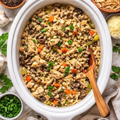 Image of Crock Pot Chicken Wild Rice Casserole