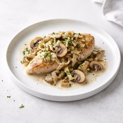 Image of Crock Pot Chicken with Mushrooms and Leeks Low Carb