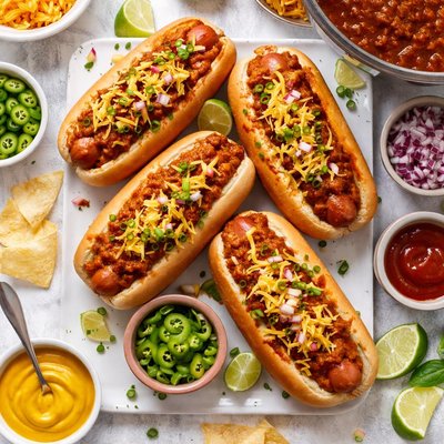 Image of Crock Pot Chili Coney Dogs