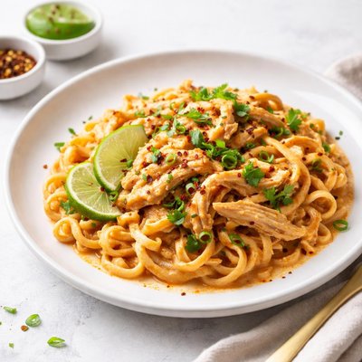 Image of Crock Pot Chipotle Chicken and Noodles