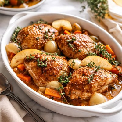 Image of Crock Pot Cider Braised Chicken