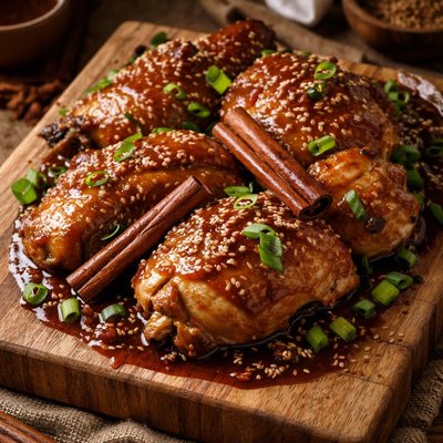 Image of Crock Pot Cinnamon Stick Chicken with Soy and Ginger