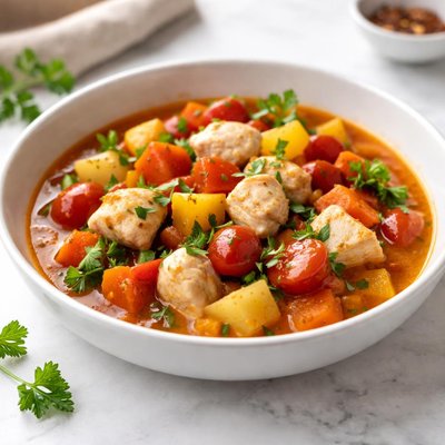 Image of Crock Pot Colorful Chicken Stew