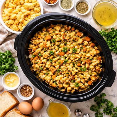 Image of Crock Pot Cornbread Dressing