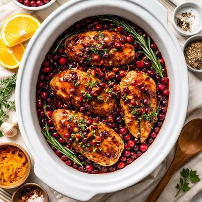 Image of Crock Pot Cranberry Chicken Low Carb