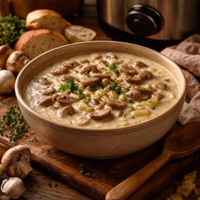 Image of Crock Pot Cream of Mushroom Soup