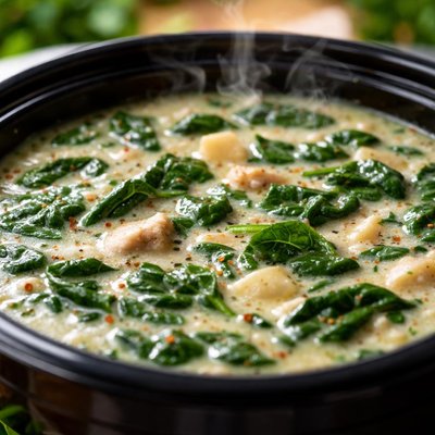 Image of Crock Pot Cream of Spinach Soup