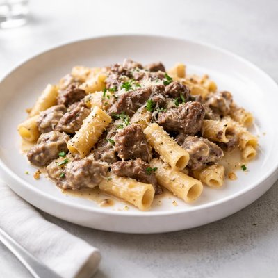 Image of Crock Pot Creamy Beef and Pasta