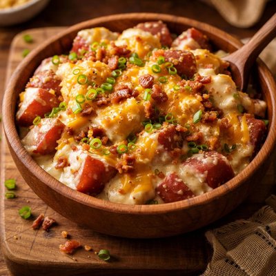 Image of Crock Pot Creamy Cheesy Red Potatoes