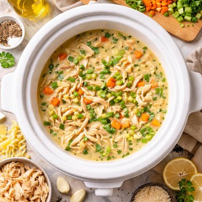 Image of Crock Pot Creamy Chicken Noodle Soup