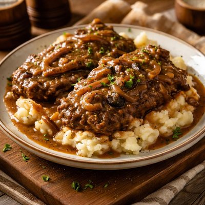 Image of Crock Pot Cube Steak with Gravy