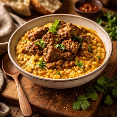 Image of Crock Pot Curried Lamb and Risotto