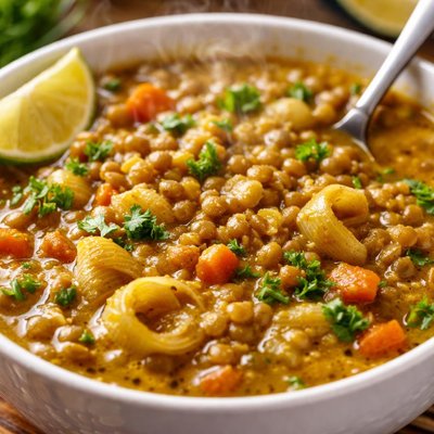 Image of Crock Pot Curried Lentil Leek Soup