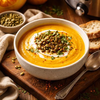 Image of Crock Pot Curried Pumpkin Soup