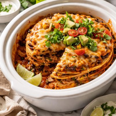 Image of Crock Pot Enchilada Stack