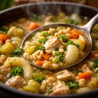 Image of Crock Pot Fennel and Barley Soup