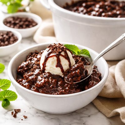 Image of Crock Pot Fudge and Cream Pudding Cake