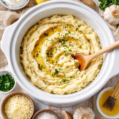Image of Crock Pot Garlic Mashed Potatoes