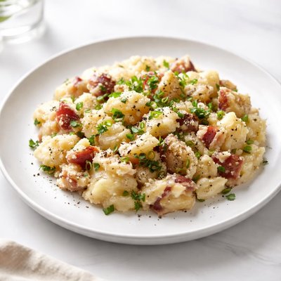 Image of Crock Pot Garlic Smashed Red Potatoes