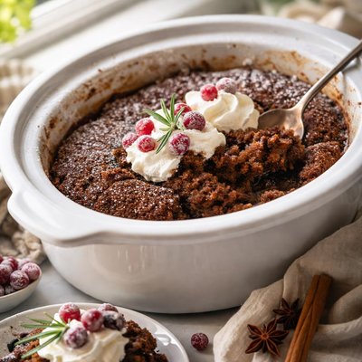 Image of Crock Pot Gingerbread Pudding Cake