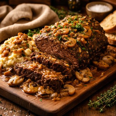 Image of Crock Pot Golden Mushroom Roast