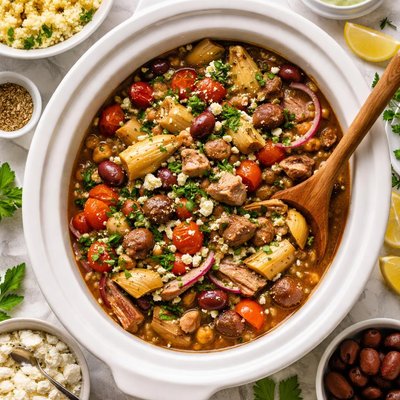 Image of Crock Pot Greek Lamb Artichoke Onion Stew