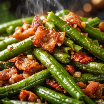 Image of Crock Pot Green Beans Bacon