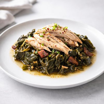Image of Crock Pot Greens and Chicken