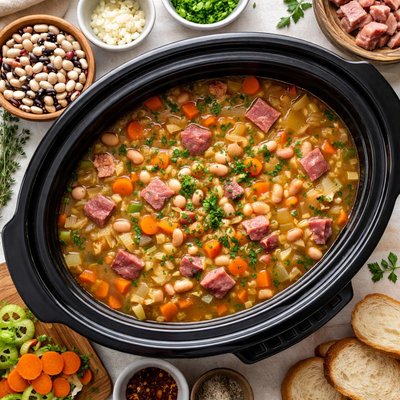 Image of Crock Pot Ham and Bean