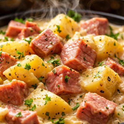 Image of Crock Pot Ham and Potatoes