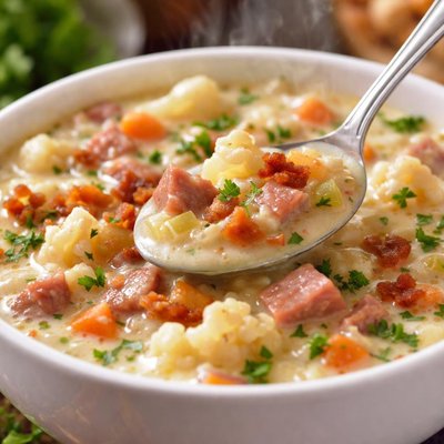Image of Crock Pot Ham Cauliflower Chowder