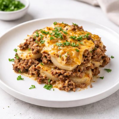 Image of Crock Pot Hamburger N Potato Casserole