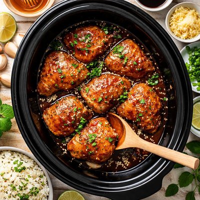 Image of Crock Pot Honey Garlic Chicken