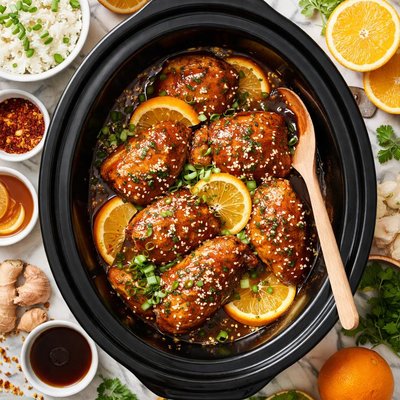 Image of Crock Pot Honey Orange Chicken