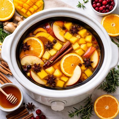 Image of Crock Pot Hot Apple Cider with Mango and Orange