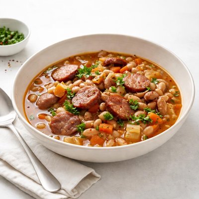 Image of Crock Pot Kielbasa and Bean Soup