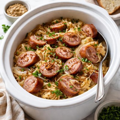 Image of Crock Pot Kielbasa Sauerkraut