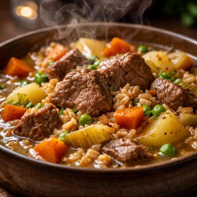Image of Crock Pot Lamb Stew with Barley