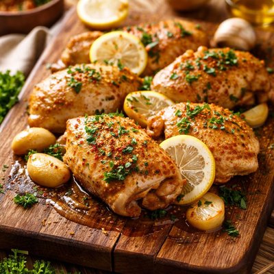 Image of Crock Pot Lemon Garlic Chicken