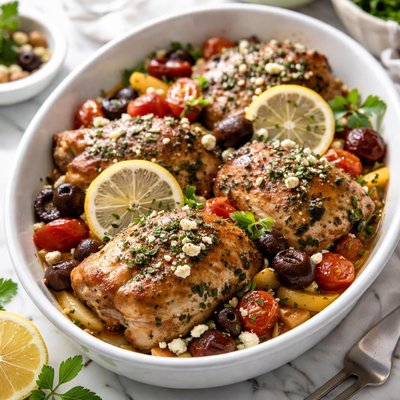 Image of Crock Pot Lemon Oregano Greek Chicken