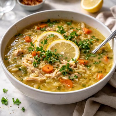 Image of Crock Pot Lemony Chicken Soup