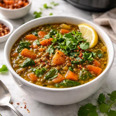Image of Crock Pot Lentil and Apricot Soup