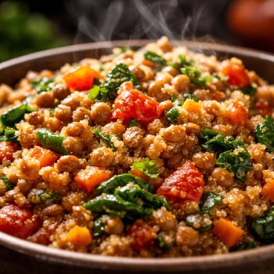 Image of Crock Pot Lentils Quinoa