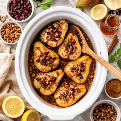 Image of Crock Pot Maple Sauced Pears