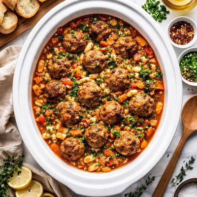 Image of Crock Pot Meatball Cassoulet