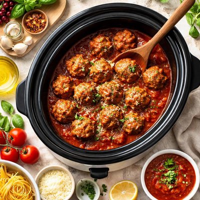 Image of Crock Pot Meatballs and Sauce