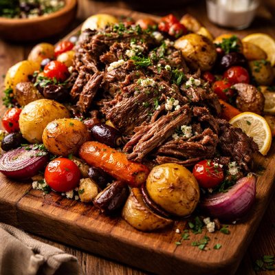 Image of Crock Pot Mediterranean Beef Pot Roast and Vegetables